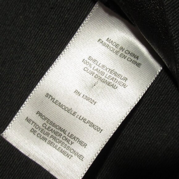 NWT FRAME Denim Le High Leather Pencil Skirt in Washed Noir Black Slit Front 29 - Picture 7 of 8